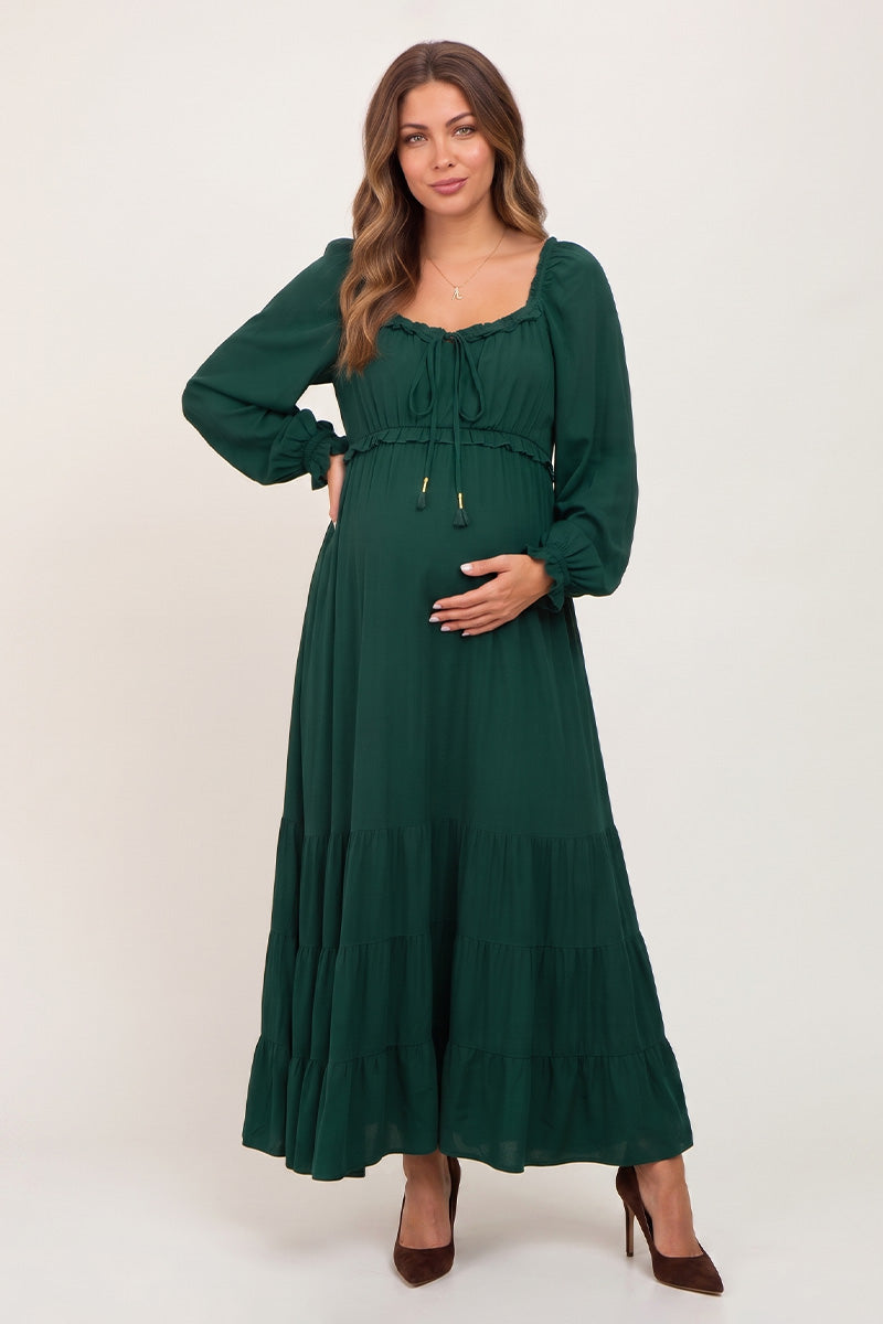 Summer Mae Square Neck Maternity Maxi Dress