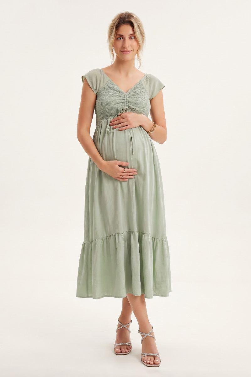 Summer Mae A-Line Maternity Midi Dress