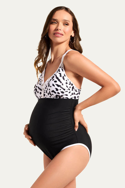 maternity-one-piece-nursing-swimsuit-with-metal-button-front#color_leopard-17-black