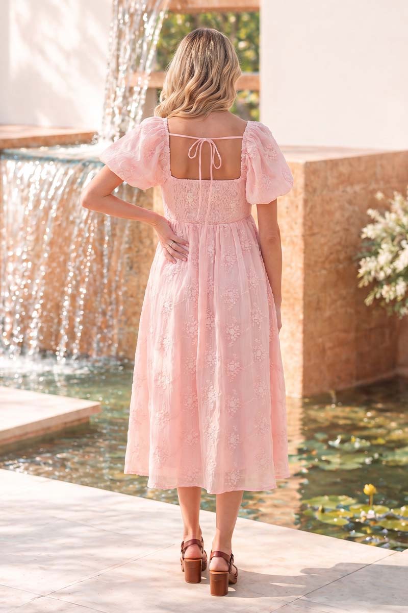 bump friendly pink dress Monroe Maxi Dress in Dusty Pink