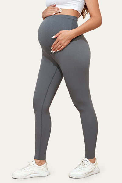Women's Over the Belly Stretch Maternity Leggings Color Grey