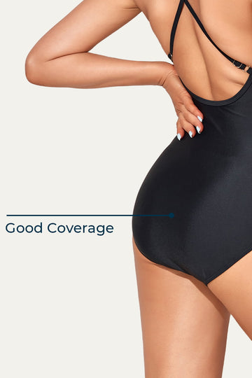 Pregnancy One Piece Bathing Suit With Cut Out Back Design