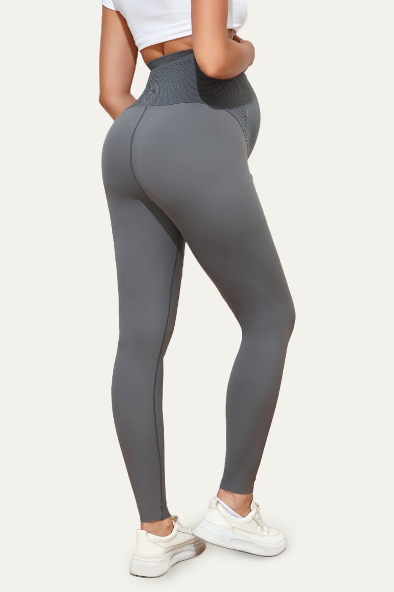 Women's Over the Belly Stretch Maternity Leggings Color Grey