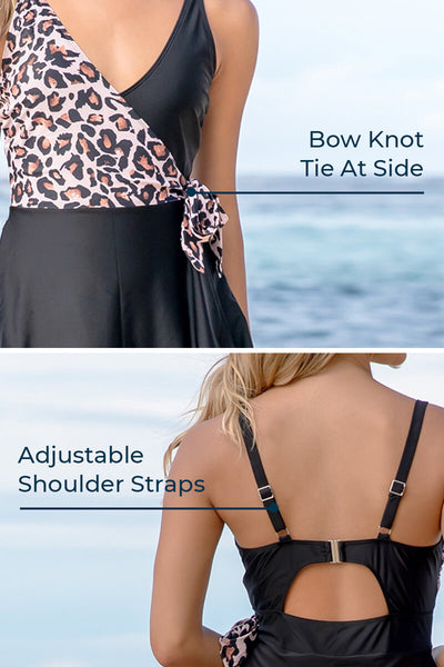 plus-size-one-piece-wrap-tie-side-buckles-back-swimdress#color_leopard-16-black