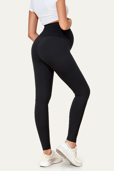 womens-over-the-belly-stretch-maternity-leggings#color_black-grey