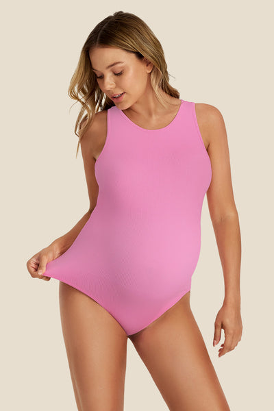 maternity-ribbed-sleeveless-brief-bodysuit#color_bright-pink