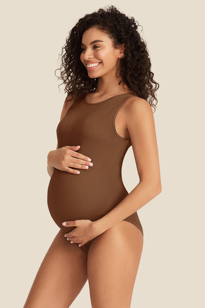 maternity-ribbed-sleeveless-brief-bodysuit#color_brown