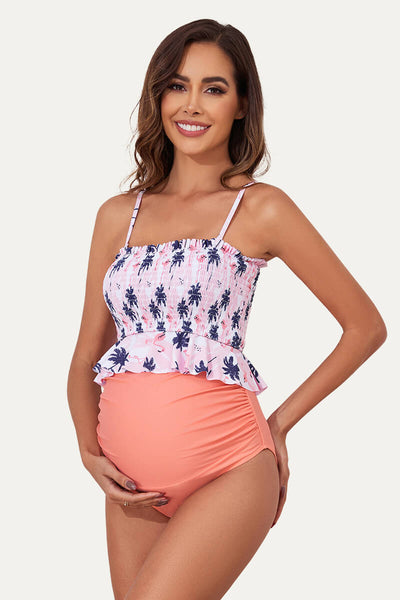 high-waisted-maternity-bikini-two-piece-pregnancy-swimming-costume-1#color_pink-navy-flower#color_roaming-flamingos-bright-pink