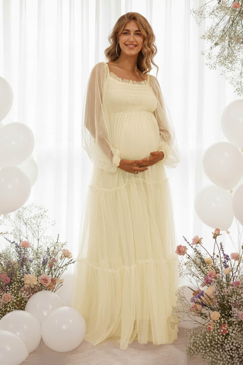 Summer Mae Smocked Tiered Maternity Maxi Dress Summer Mae Smocked Tiered Maternity Maxi Dress