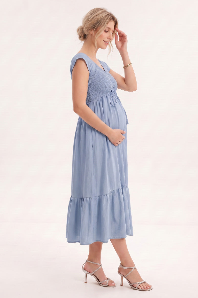 Summer Mae A-Line Maternity Midi Dress