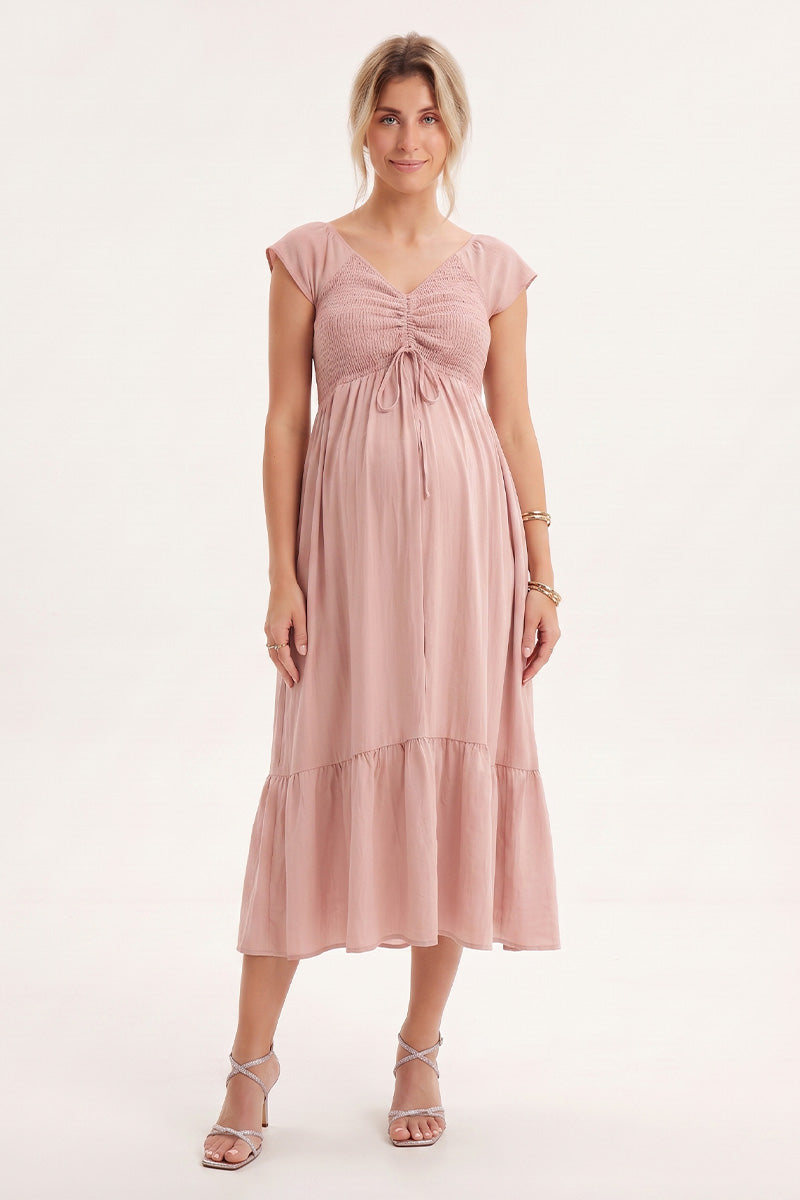 Summer Mae A-Line Maternity Midi Dress