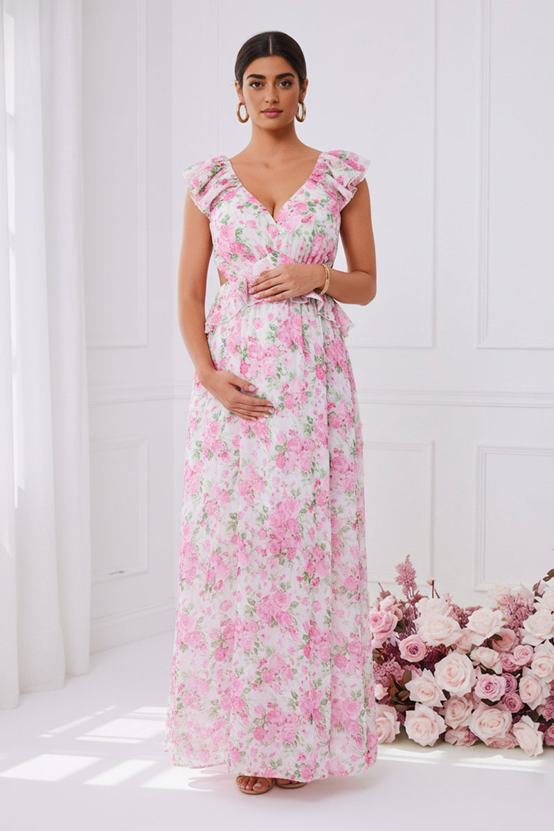 flowy baby shower dresses YESFASHION Sleeveless Maternity Dress Women's Summer Spaghetti Strap S –  Yesfashion main image 1