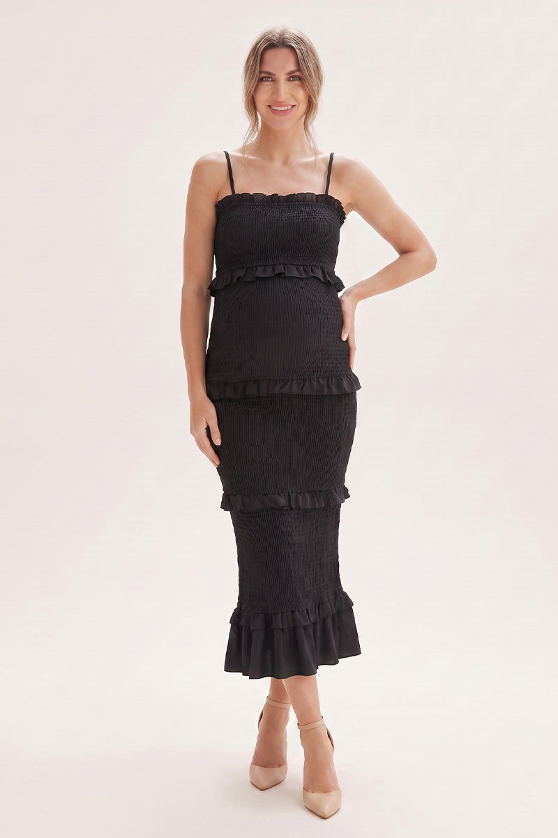 Summer Mae Smocked Maternity Bodycon Dress