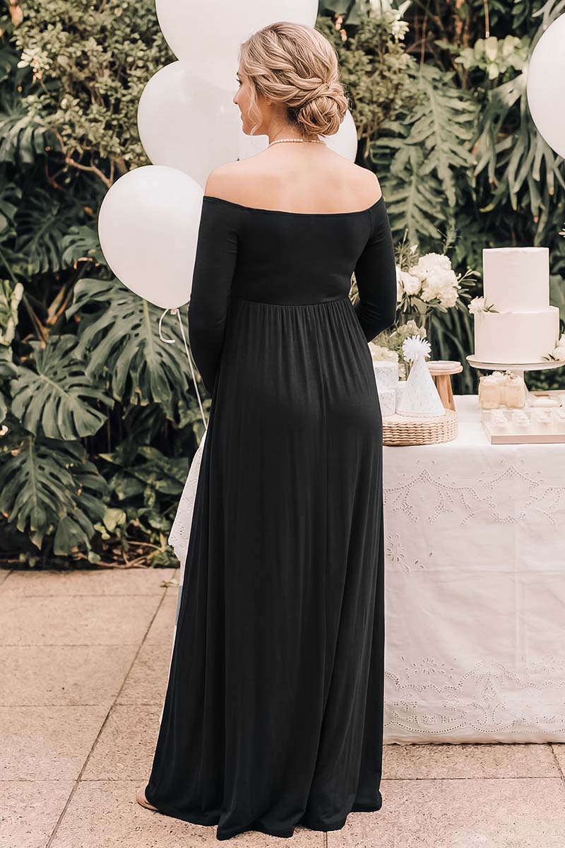 Summer Mae Off Shoulder Maternity Maxi Dress