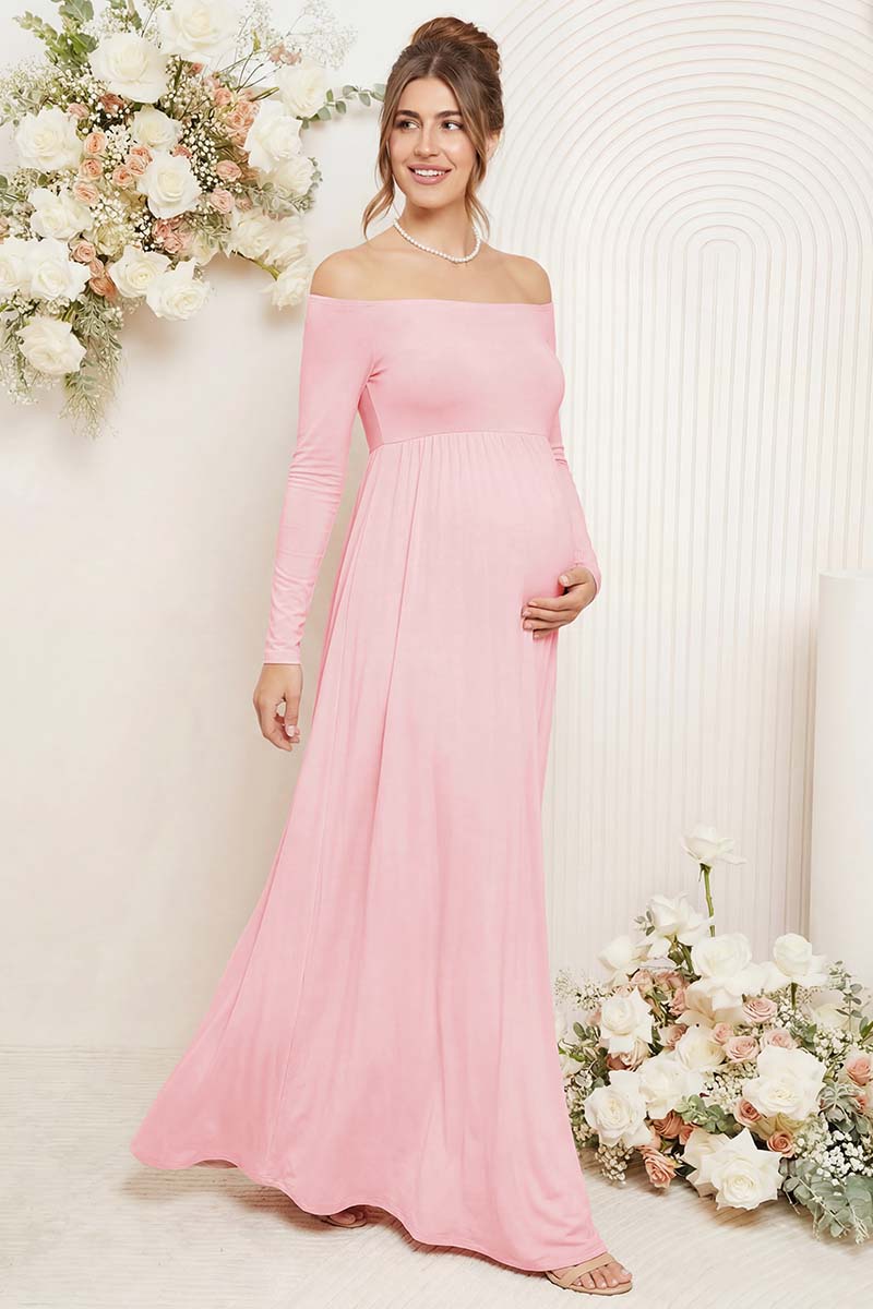 Summer Mae Off Shoulder Maternity Maxi Dress