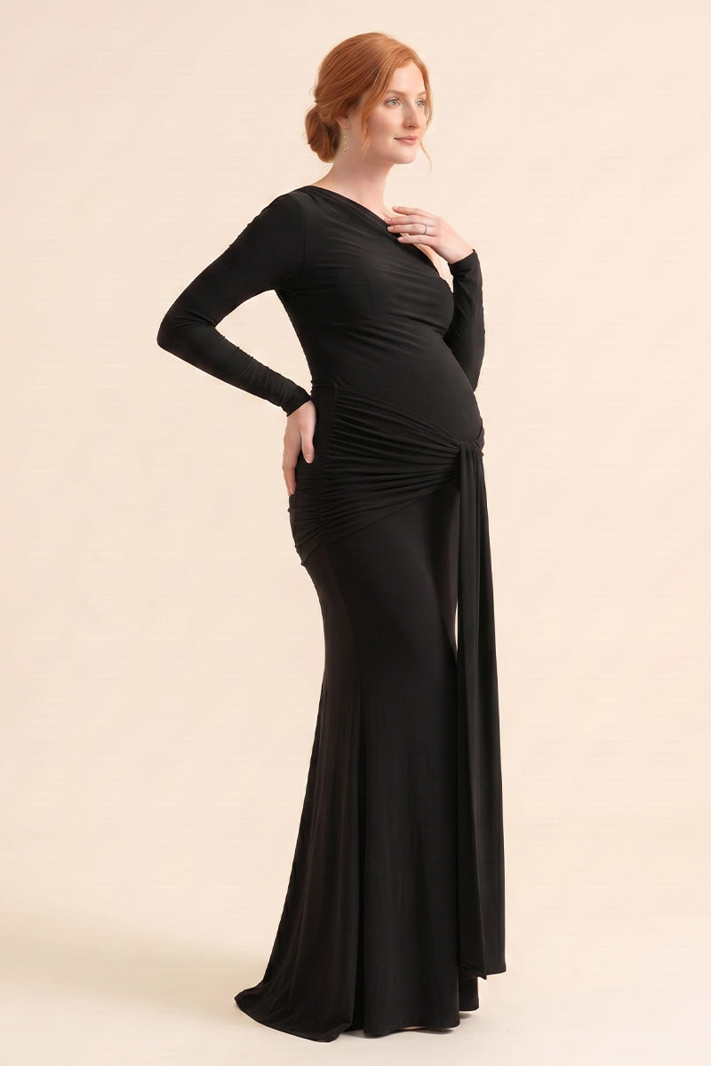 baby shower dress for mom Floral Mesh Bishop Long Sleeve Maternity Midi Dress, Fall Maternity Bodycon Blue at Amazon Women's Clothing store Finished with a graceful floor Babyshower Maternity Dress  Summer