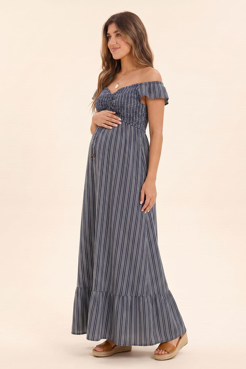 maternity vacation dresses Bixock Summer Dress for Women Maxi Dress Batwing Sleeve Crew Neck Casual Sundress Baby Shower Pregnancy for Photoshoot Maternity Outfits Summer Clothings Motherhood Maternity Women's Smocked Vacation