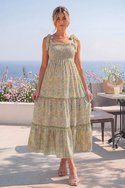 Summer Mae Floral Smocked Maternity Dress Summer Mae Floral Smocked Maternity Dress
