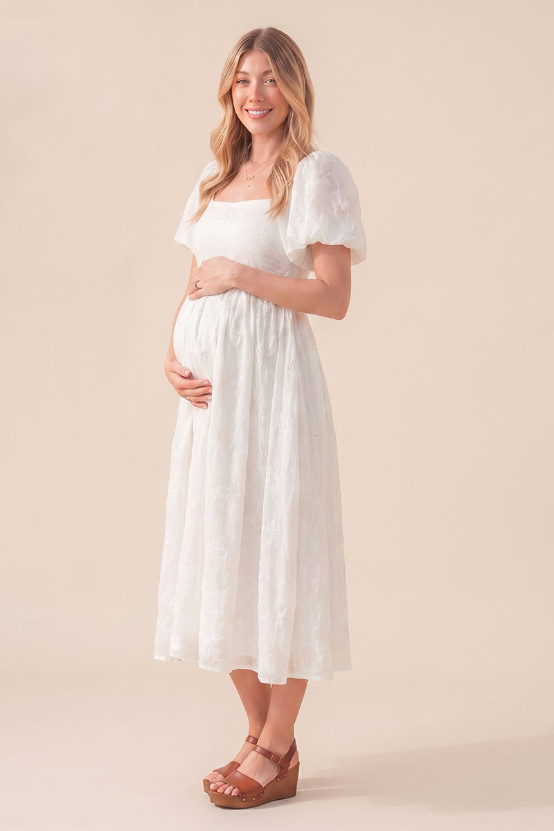 flowy bump friendly dresses Summer Mae Silky Tencel-Blend Maternity Midi Dress Worstseller
