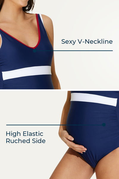 athletic-v-neckline-nursing-bathing-suit-color-block-pregnancy-swimwear#color_navy-white