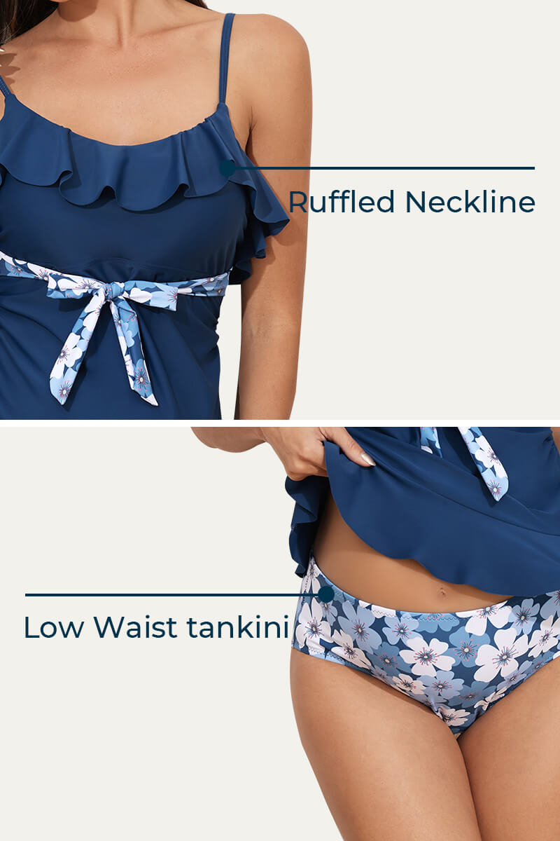 two-piece-ruffle-knot-tie-front-pregnancy-bathing-suits#color_navy-blue-white-impressions