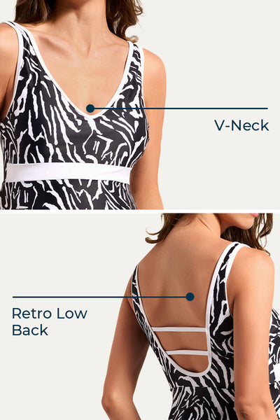 sexy-low-back-v-neck-one-piece-maternity-swim-dress#color_zebra-print