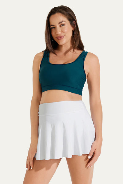 sports-style-high-waist-skirted-maternity-swimsuit-tennis-bikini-set#color_forest-white