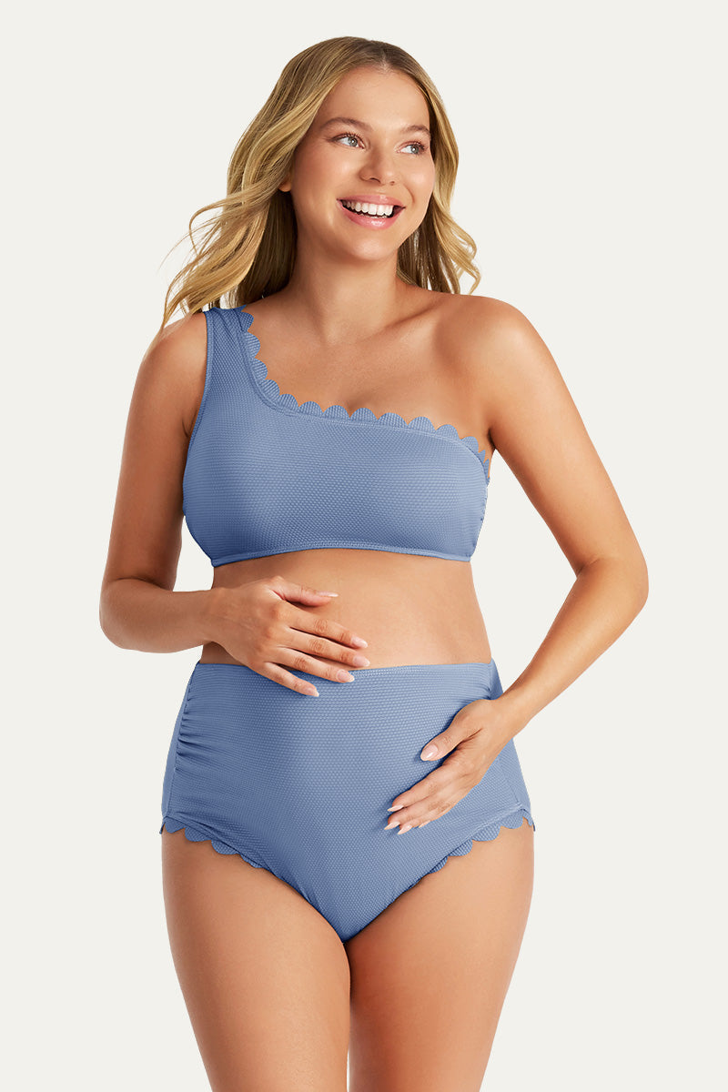 one-shoulder-scalloped-high-waist-maternity-bikini#color_nordic-blue