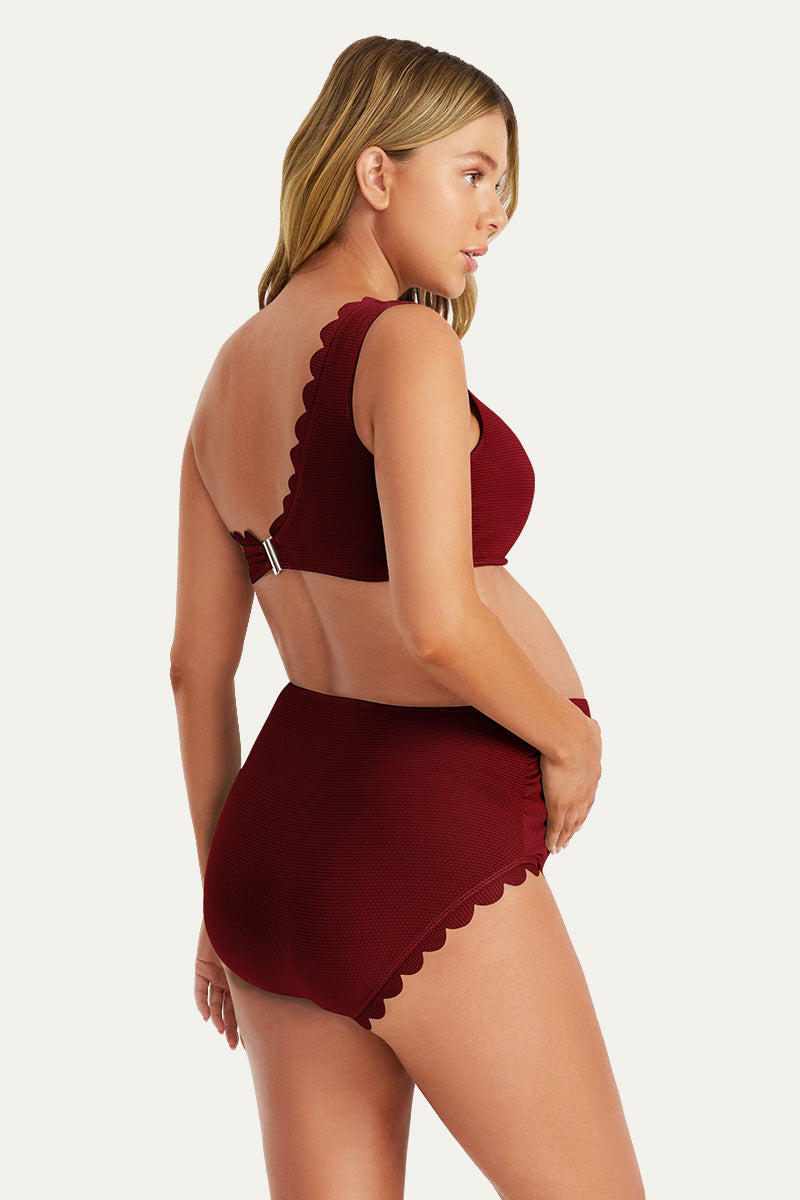 one-shoulder-scalloped-high-waist-maternity-bikini#color_burgundy