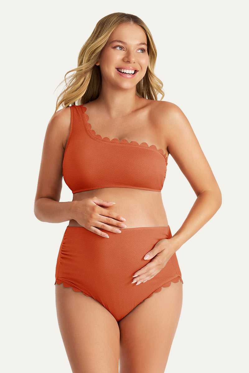 one-shoulder-scalloped-high-waist-maternity-bikini#color_warm-red
