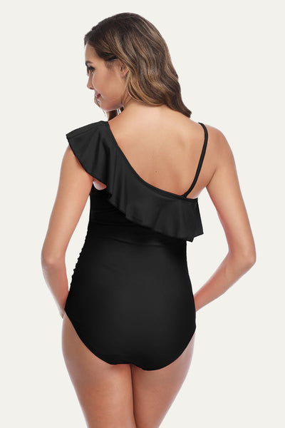 maternity-one-piece-bathing-suit-with-ruffled-one-shoulder#color_black