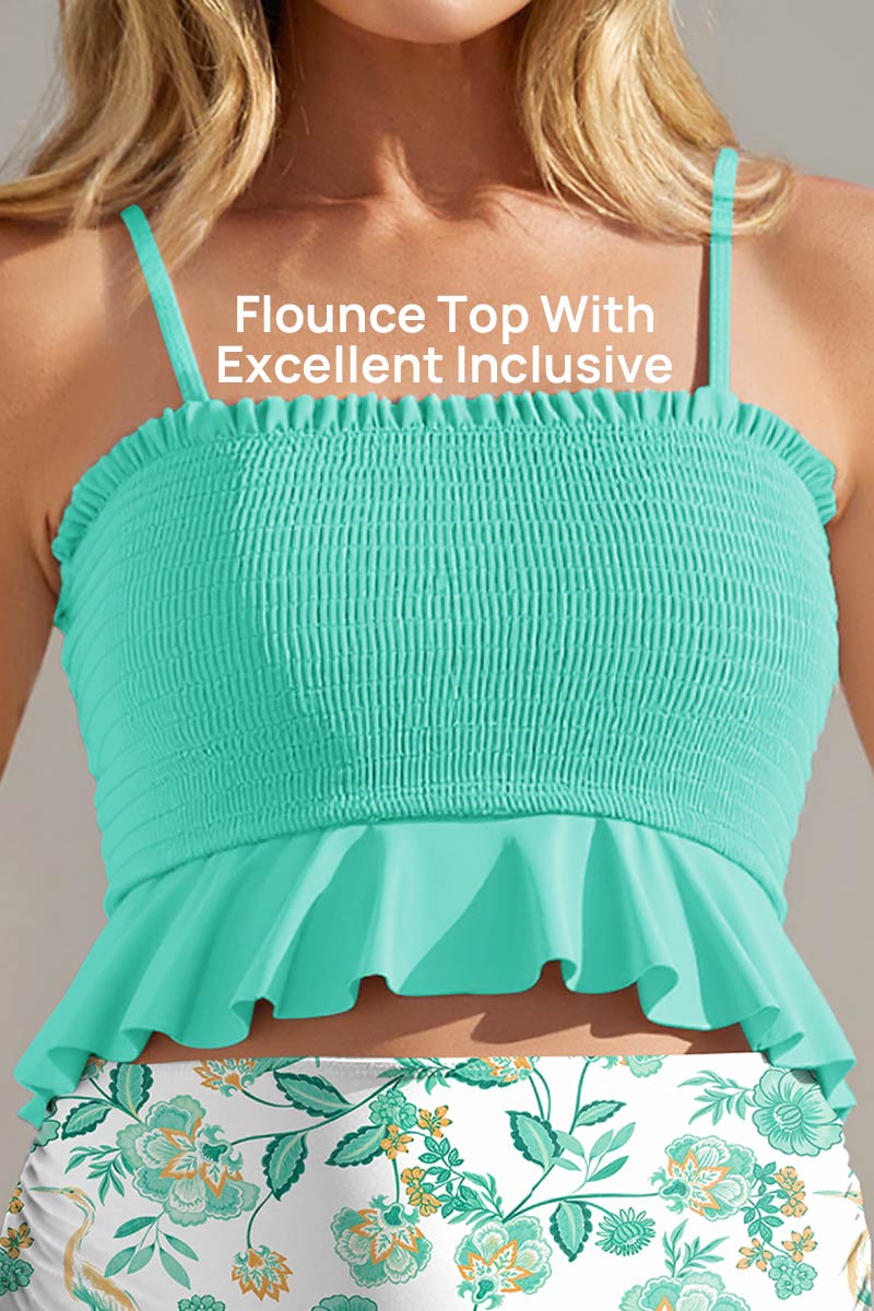 high-waisted-maternity-bikini-two-piece-pregnancy-swimming-costume#color_medium-bluegreen-flowers-and-birds