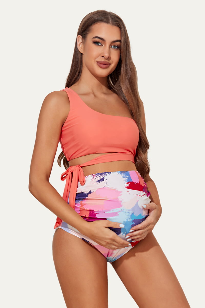 womens-one-shoulder-maternity-swimsuit#color_shell-pink-brush-stork-3