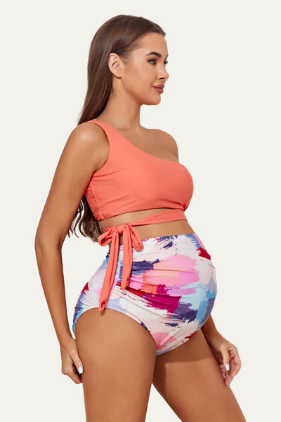 womens-one-shoulder-maternity-swimsuit#color_shell-pink-brush-stork-3