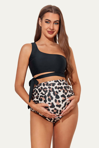 womens-one-shoulder-maternity-swimsuit#color_black-leopard-ocelot