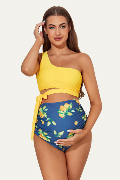womens-one-shoulder-maternity-swimsuit#color_yellow-lemon-13