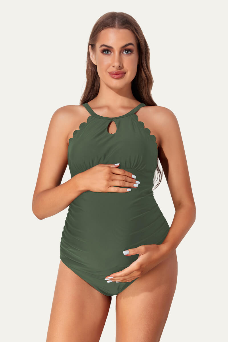 one-piece-crisscross-back-maternity-swimsuit#color_olive