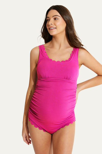 one-piece-petal-like-neckline-maternity-swimwear-ribbed-pregnancy-bathing-suit#color_cerise