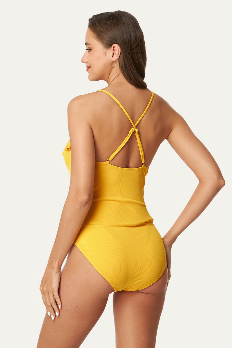 flounce-v-neck-one-piece-maternity-swimsuit-with-adjustable-shoulder-straps#color_mustard