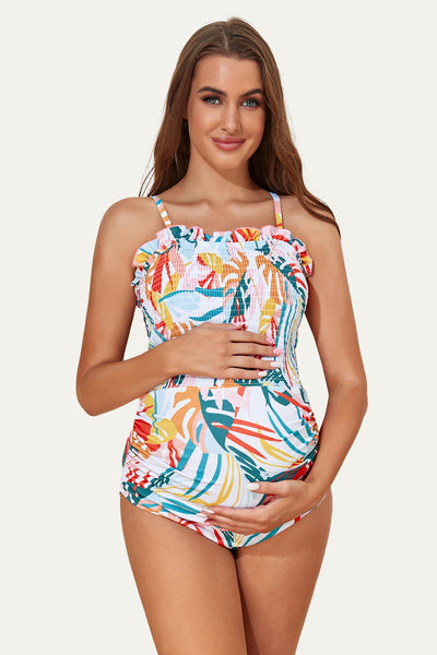 womans-one-piece-ruched-pregnancy-bathing-suit#color_fallen-flowers