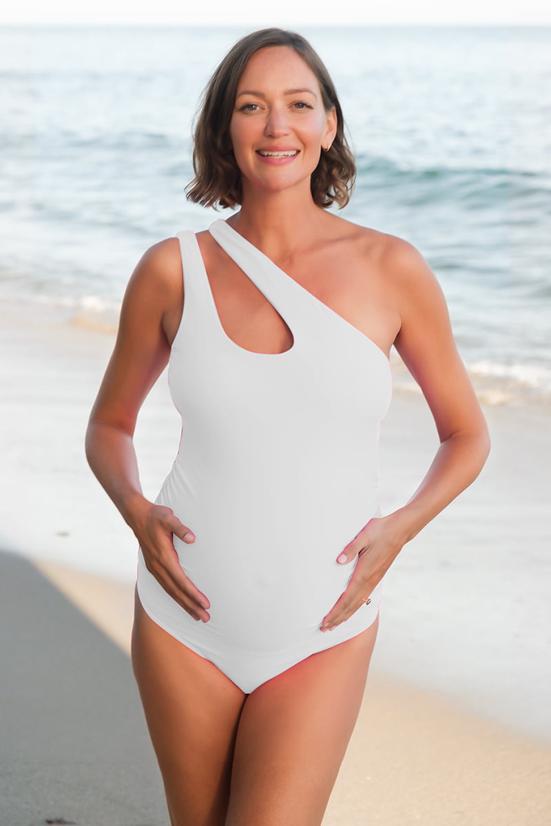 solid-color-one-shoulder-cutout-pregnancy-bathing-suit#color_white