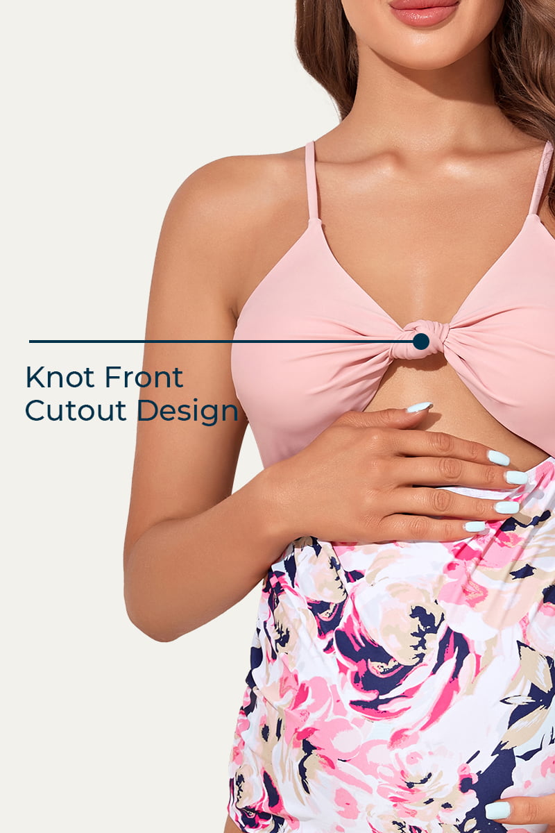 one-piece-v-neck-bow-knot-cutout-pregnancy-swimsuit#color_beige-idyllic-floral-mauve