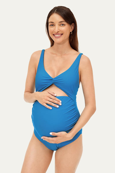 twist-front-cutout-one-piece-pregnancy-swimwear-criss-cross-bathing-suit#color_nordic-blue