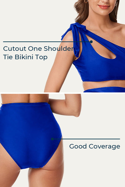 cutout-one-shoulder-tie-side-pregnancy-swimwear#color_sapphire-blue