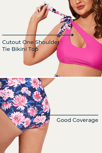 maternity-cutout-one-shoulder-bikini-set-tie-side-pregnancy-swimwear#color_cerise-blue-bouquet-33