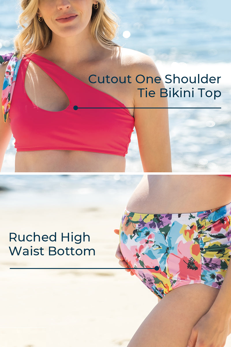 two-piece-one-shoulder-tie-side-pregnancy-swimwear#color_peach-beige-relaxing-garden