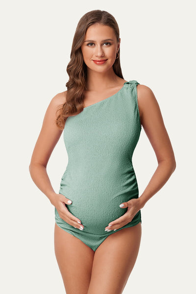 maternity-one-shoulder-ring-linked-swimsuit-one-piece-bathing-suit#color_balsam-green