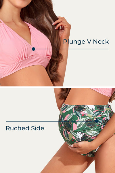 maternity-plunge-v-neck-double-shoulder-strap-bikini-set#color_mauve-exuberant-leaves