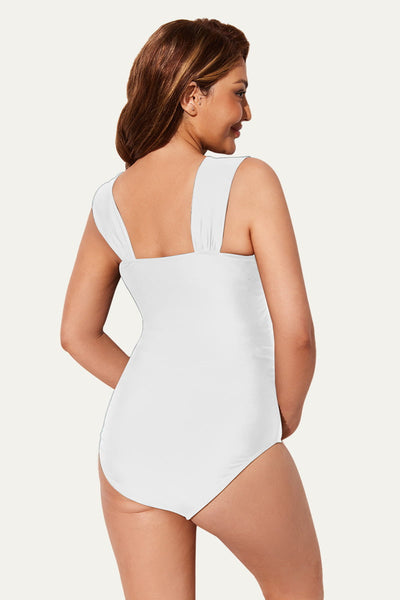 women-s-one-piece-twist-front-cutout-maternity-swimwear#color_white