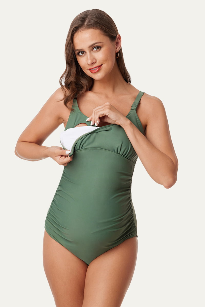 nursing-one-piece-maternity-swimsuit#color_olive